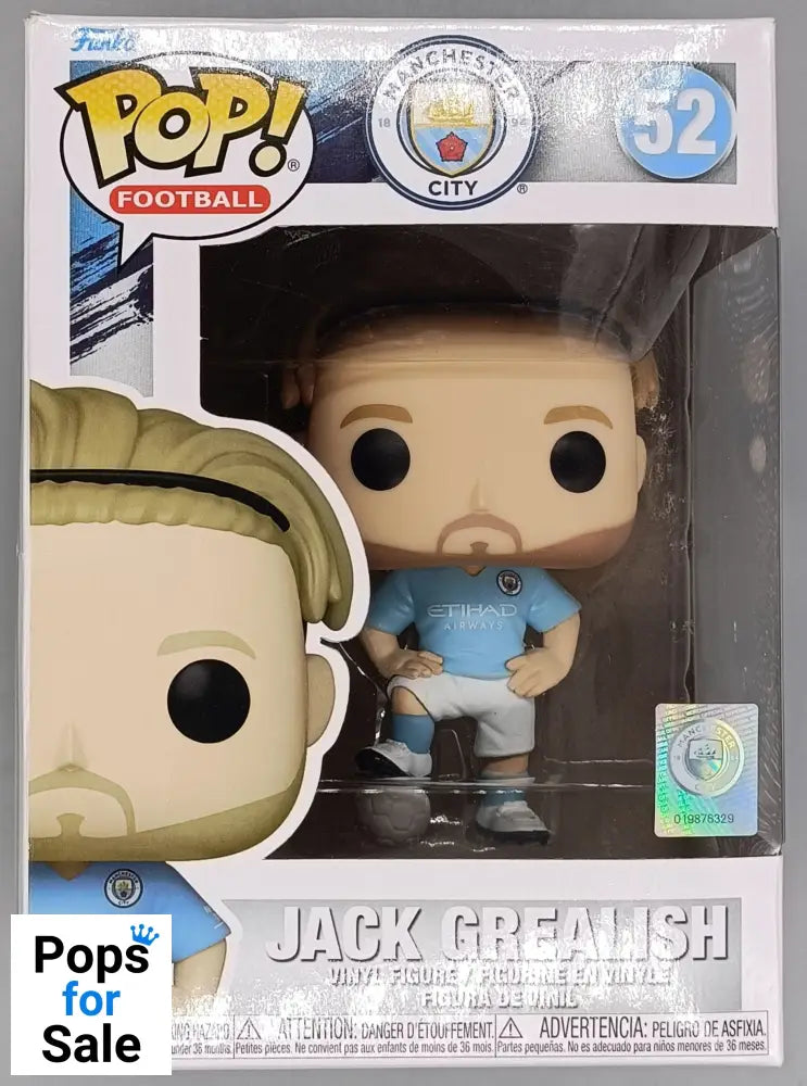 52 Jack Grealish - Manchester City - Football - Funko POP - Box Damaged