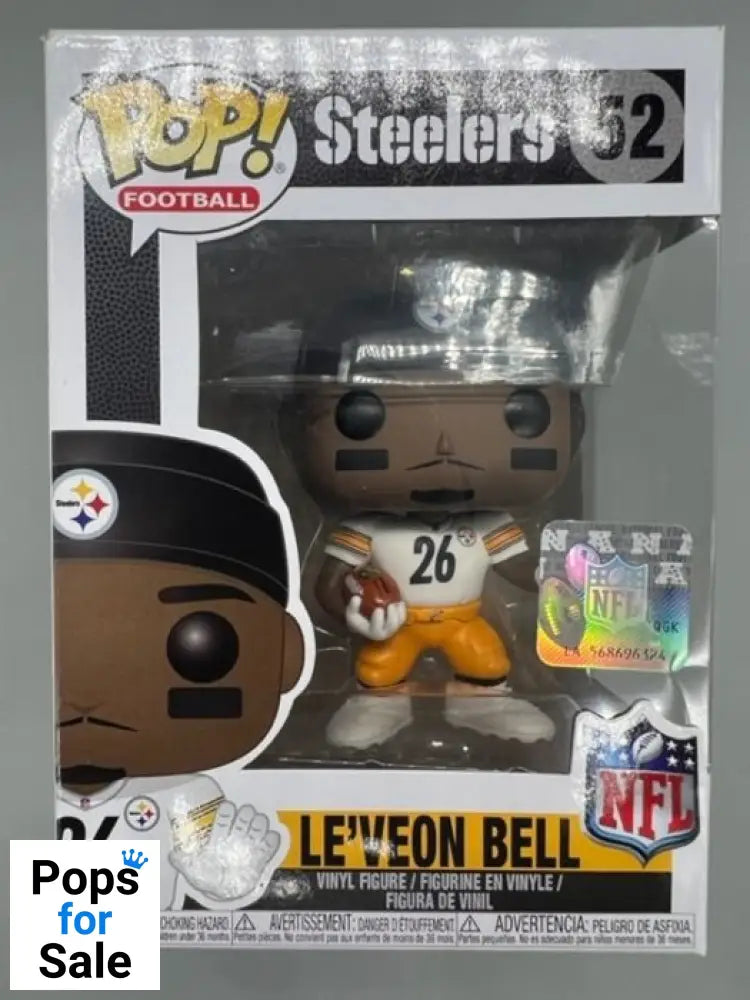 #52 Le'Veon Bell (White) NFL Pittsburgh Steelers Box Damaged Funko POP