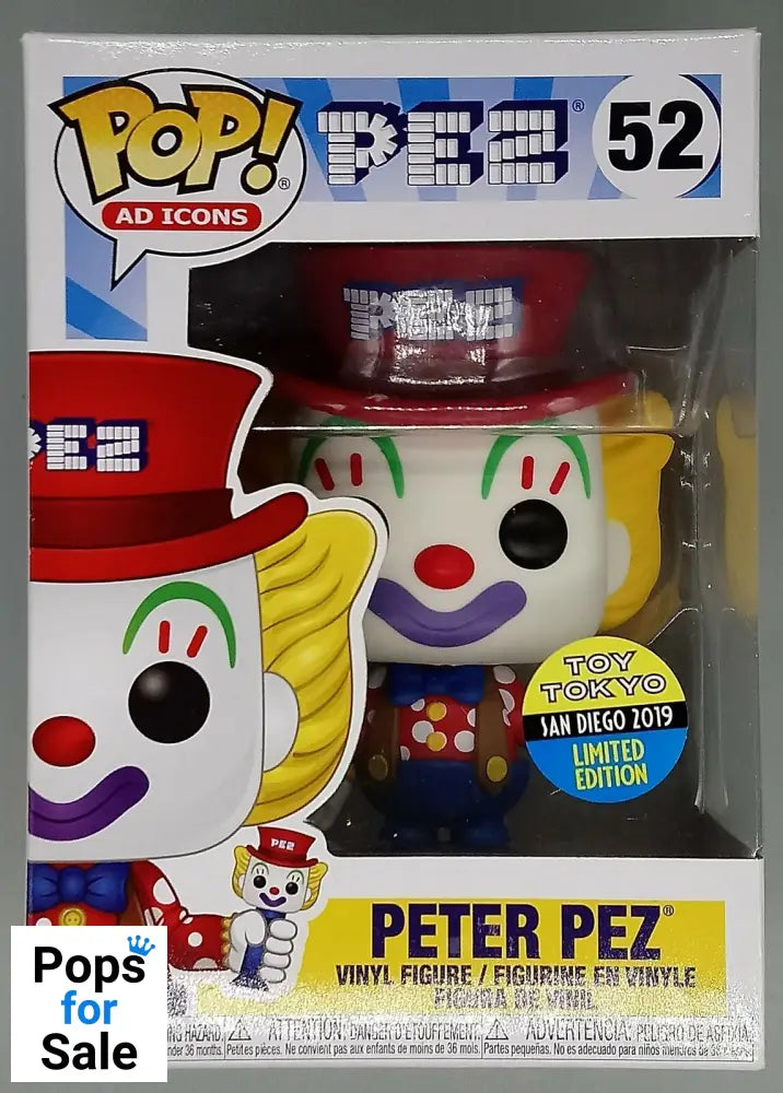 #52 Peter PEZ - Ad Icons - PEZ - 2019 Con Exc Funko POP