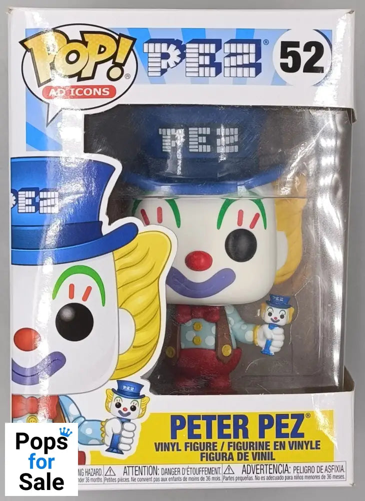 52 Peter PEZ (Blue Hat) - Ad Icons - PEZ - Funko POP - Box Damaged
