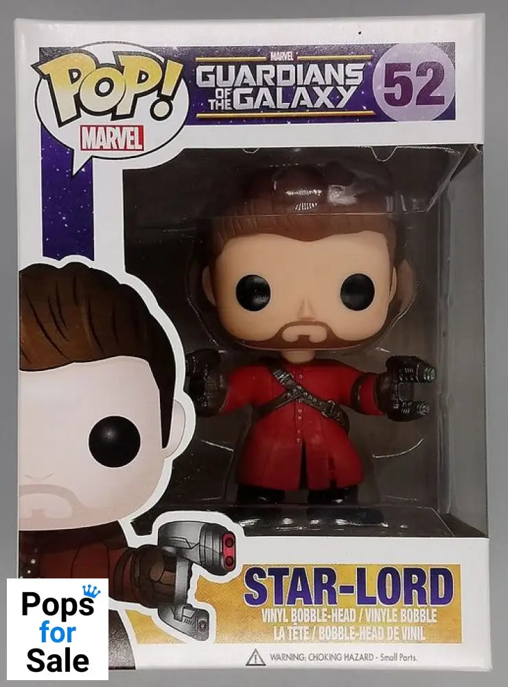 #52 Star-Lord (Unmasked) Marvel Guardians of the Galaxy Box Damaged Funko POP