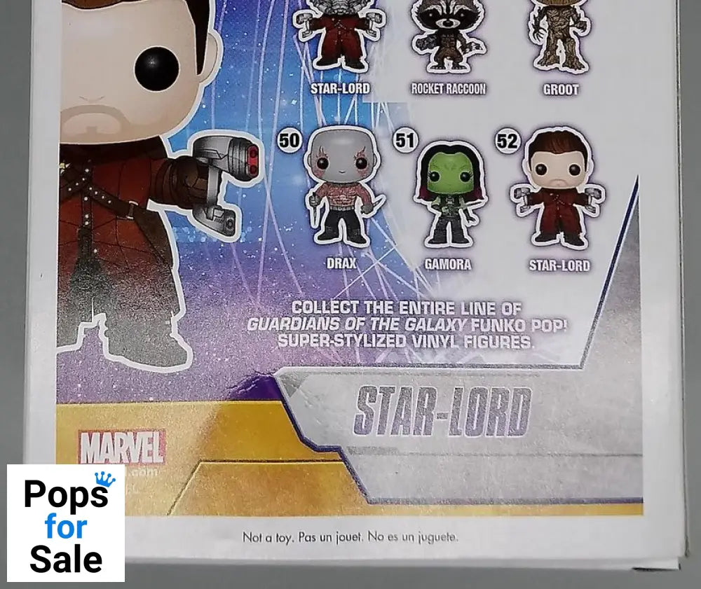 #52 Star-Lord (Unmasked) Marvel Guardians of the Galaxy Box Damaged Funko POP