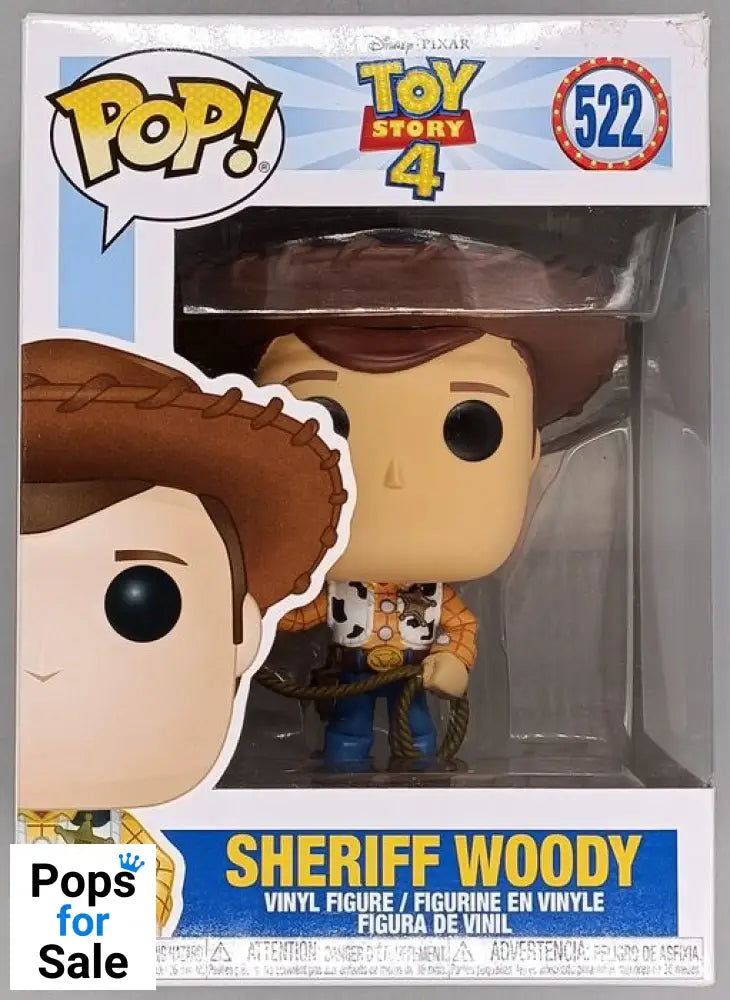 522 Sheriff Woody - Disney - Toy Story 4 - Funko POP - Box Damaged