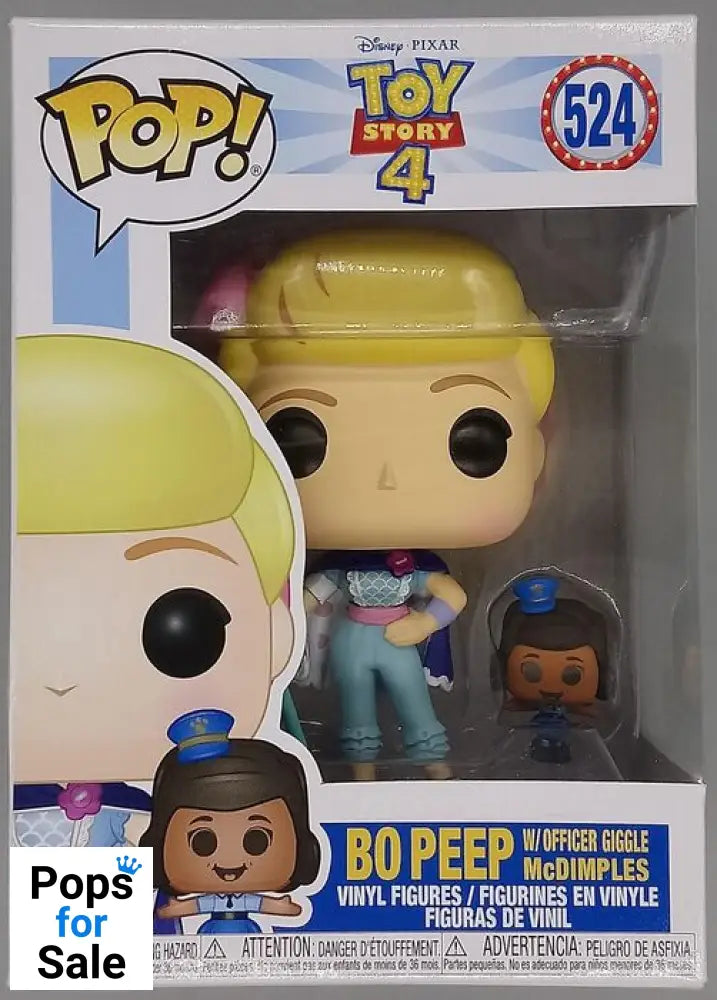 #524 Bo Peep (Officer Giggle McDimples) Disney Toy Story 4 - Brand New Funko POP in Protector