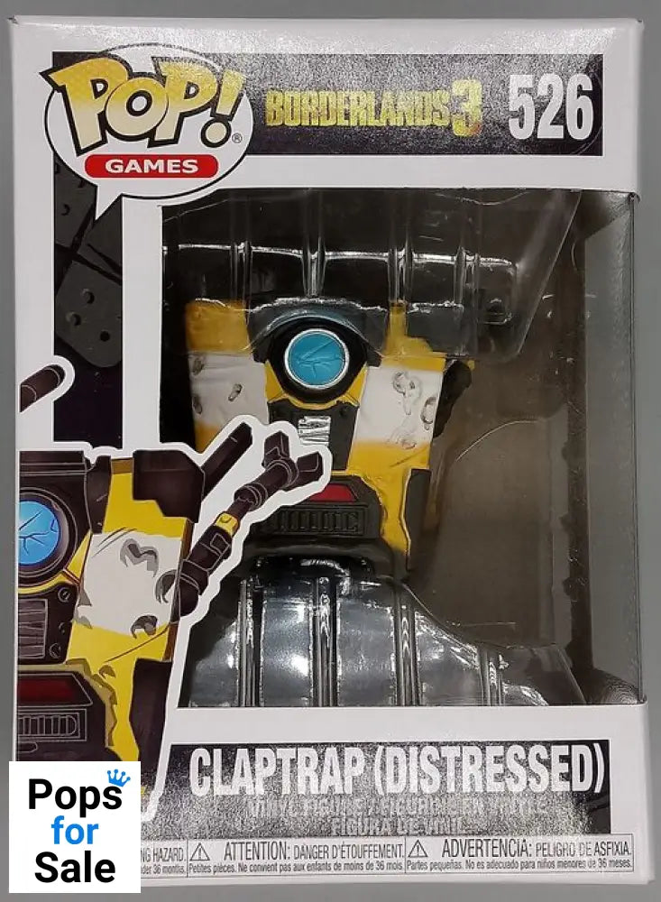 526 Claptrap (Distressed) - Borderlands 3 - Funko POP - Box Damaged