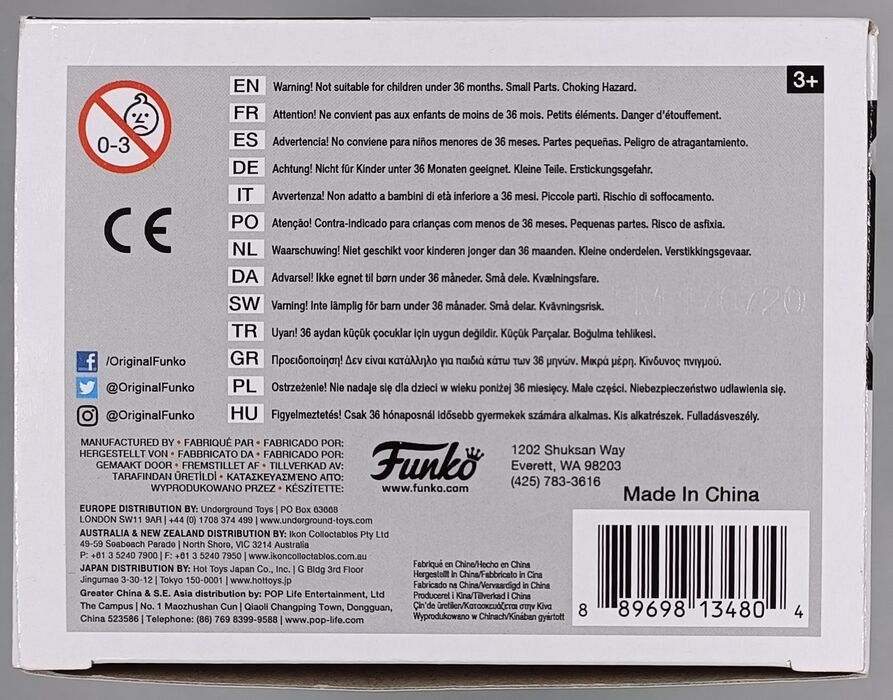 #144 Batman (Black) Chrome - DC - 2017 Con Exc Funko POP