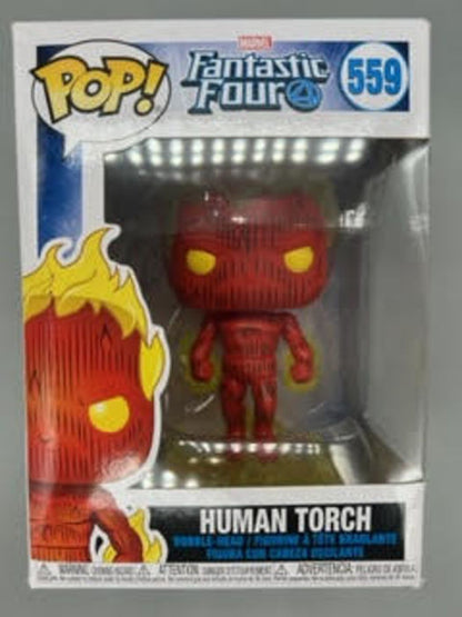 559 Human Torch - Marvel Fantastic Four Funko POP - Damaged Box
