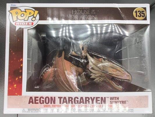 135 Aegon Targaryen w/ Sunfyre - Rides House of the Dragon - Funko POP - Box Damaged