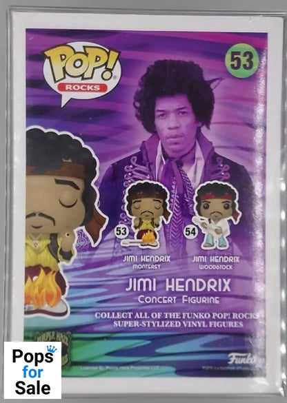 #53 Jimi Hendrix (Monterey) - Rocks Funko POP