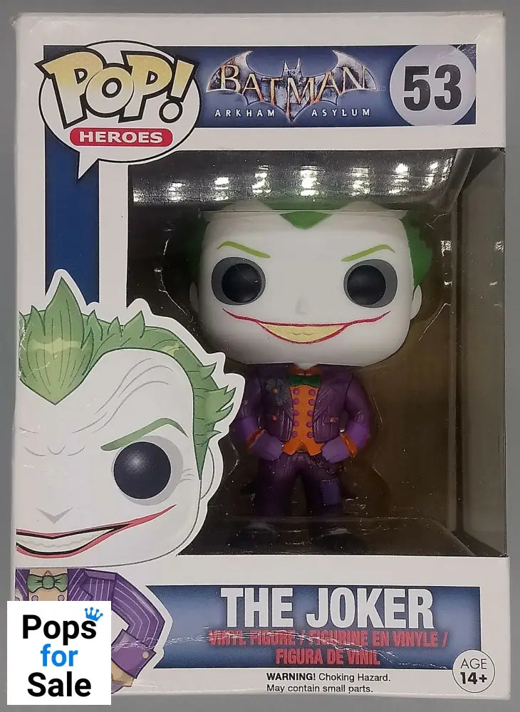 53 The Joker - DC - Batman Arkham Asylum - Funko POP - Box Damaged