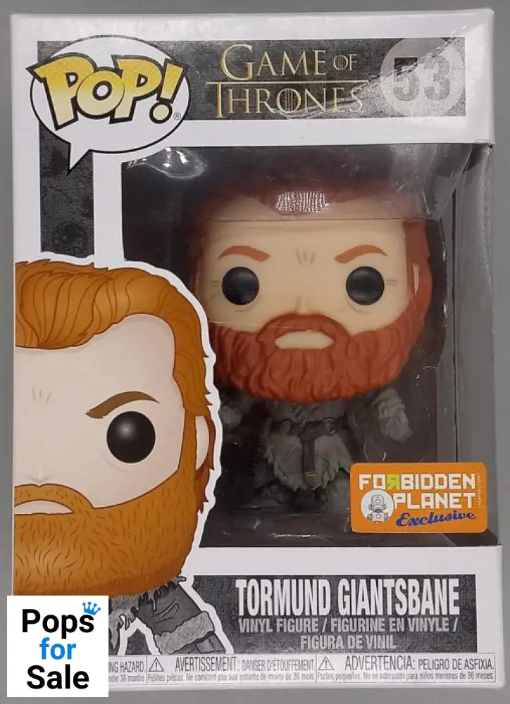 #53 Tormund Giantsbane (Snowy) Game of Thrones Box Damaged Funko POP