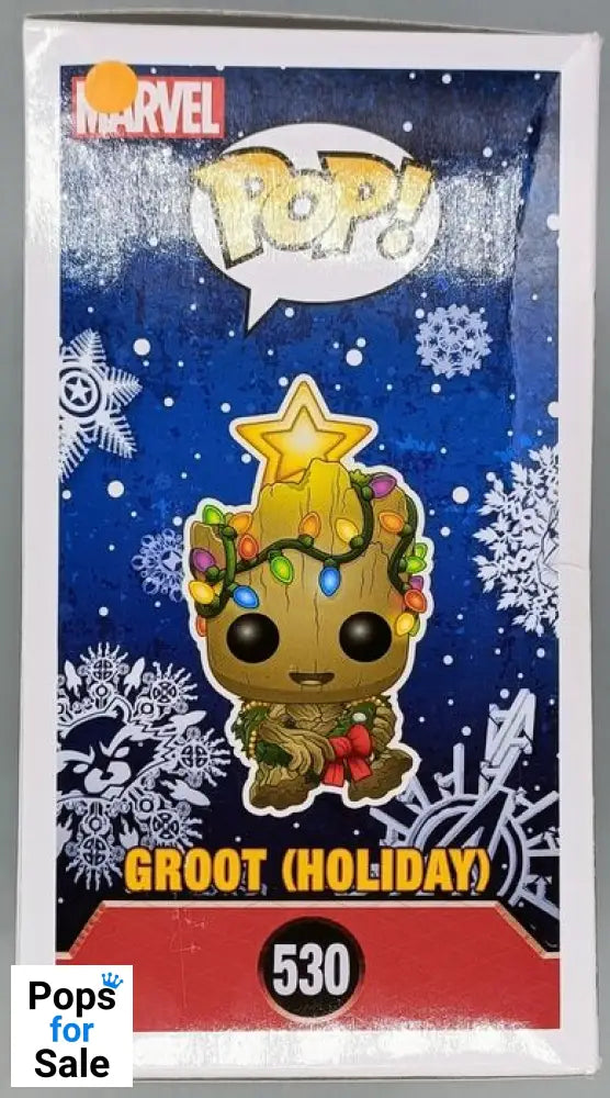 #530 Groot (Holiday) Glow Marvel Guardians Of The Galaxy Box Damaged Funko POP