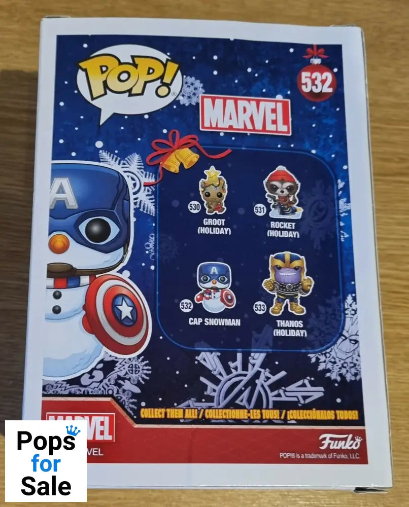 #532 Cap Snowman - Marvel - Holidays Funko POP