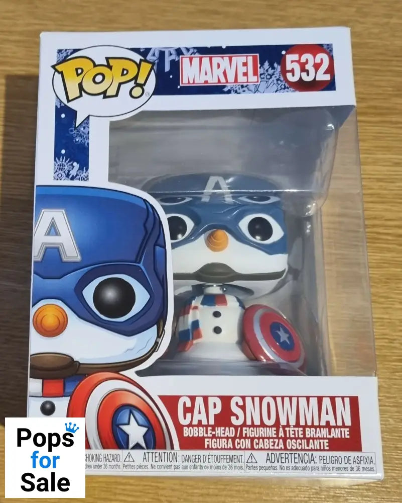 #532 Cap Snowman - Marvel - Holidays Funko POP