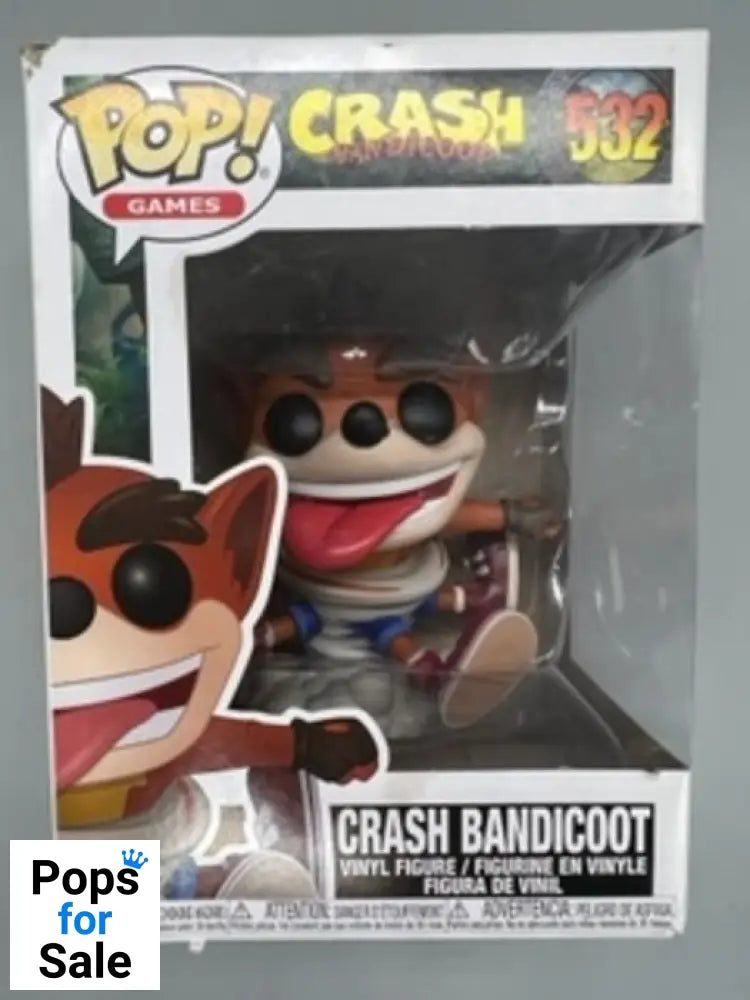 532 Crash Bandicoot (Spinning) - Crash Bandicoot Box Damaged Funko POP