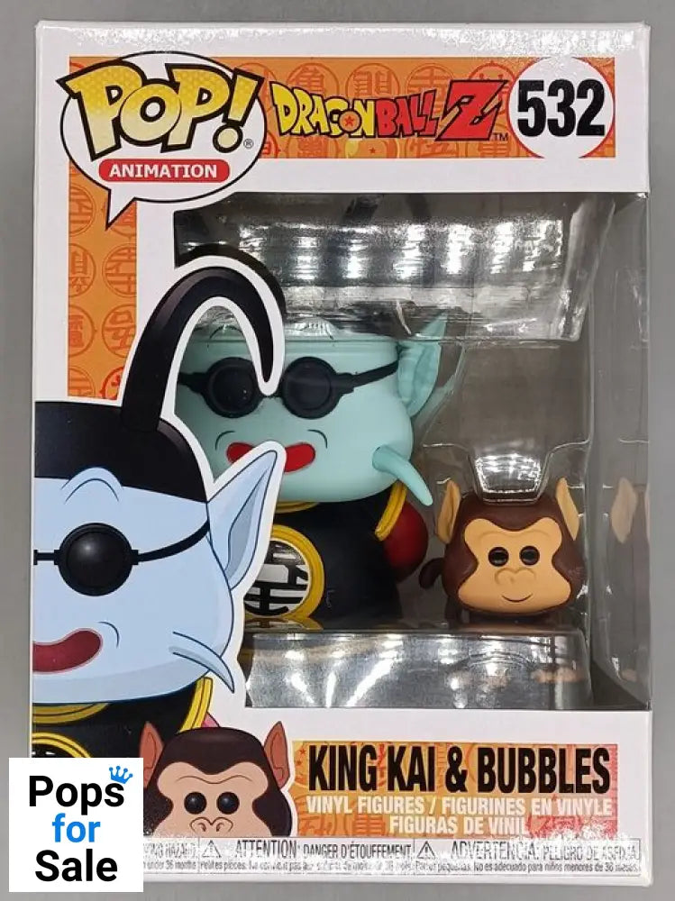 532 King Kai & Bubbles - Dragon Ball Z - Box Damaged Funko POP