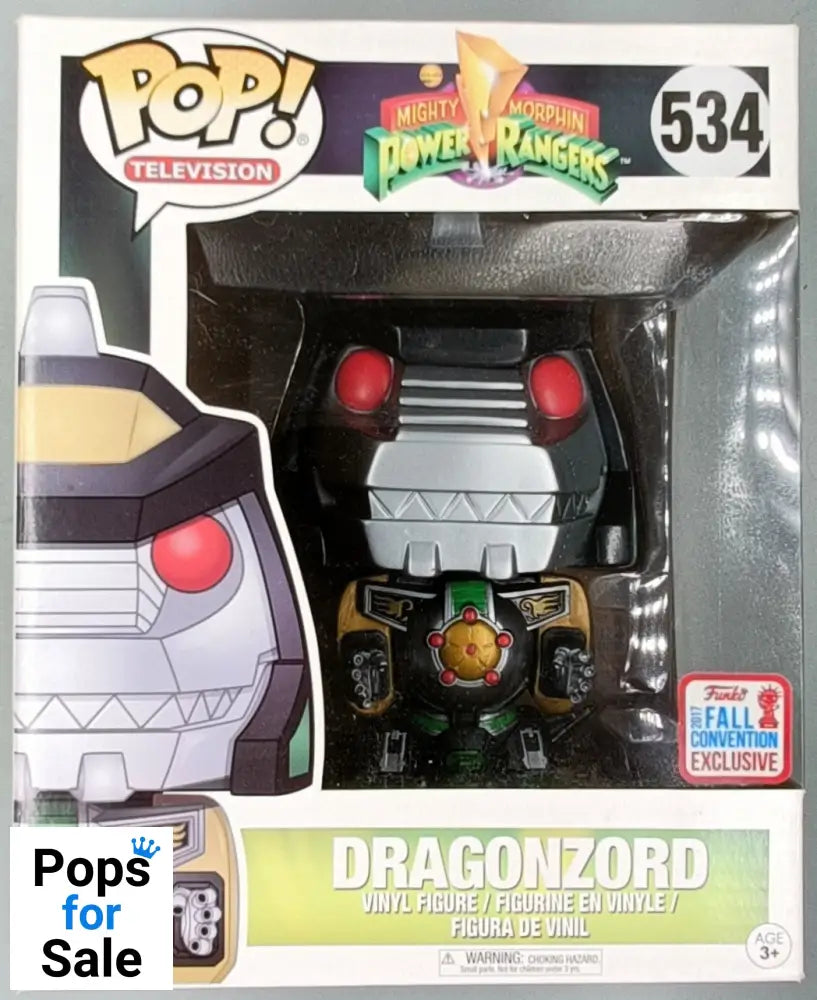 534 Dragonzord - 6 Inch - Power Rangers 2017 Con Box Damaged Funko POP