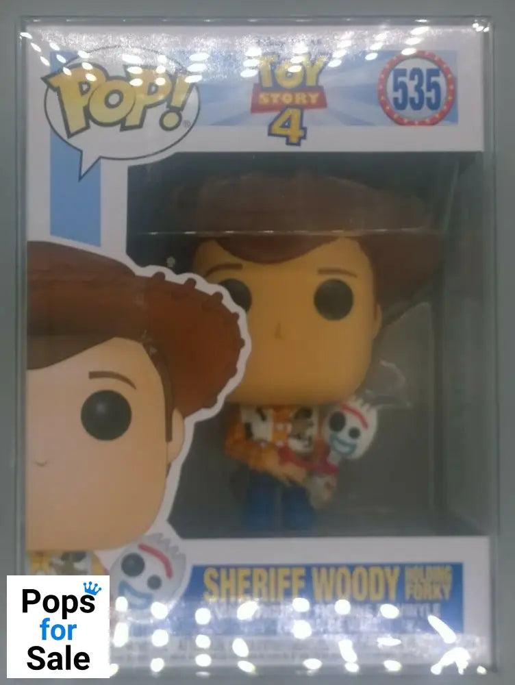 #535 Sheriff Woody (Holding Forky) - Disney Toy Story 4 Funko POP