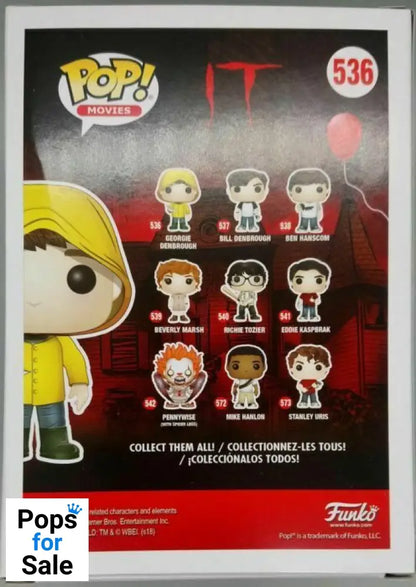 #536 Georgie Denbrough (No Arm) Chase Edition - Horror - IT Funko POP