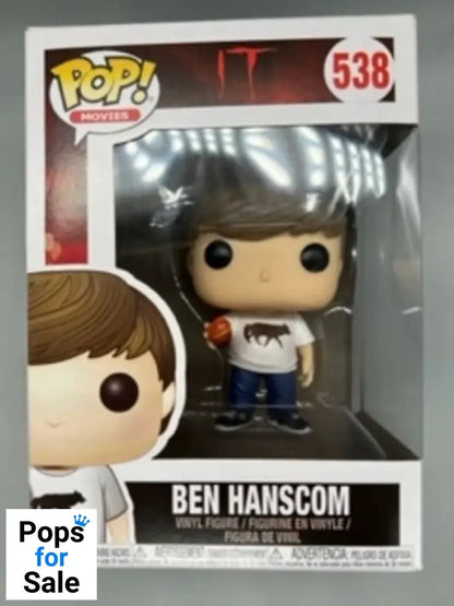 #538 Ben Hanscom - Glow - Horror  IT (2017) - Box Damaged Funko POP