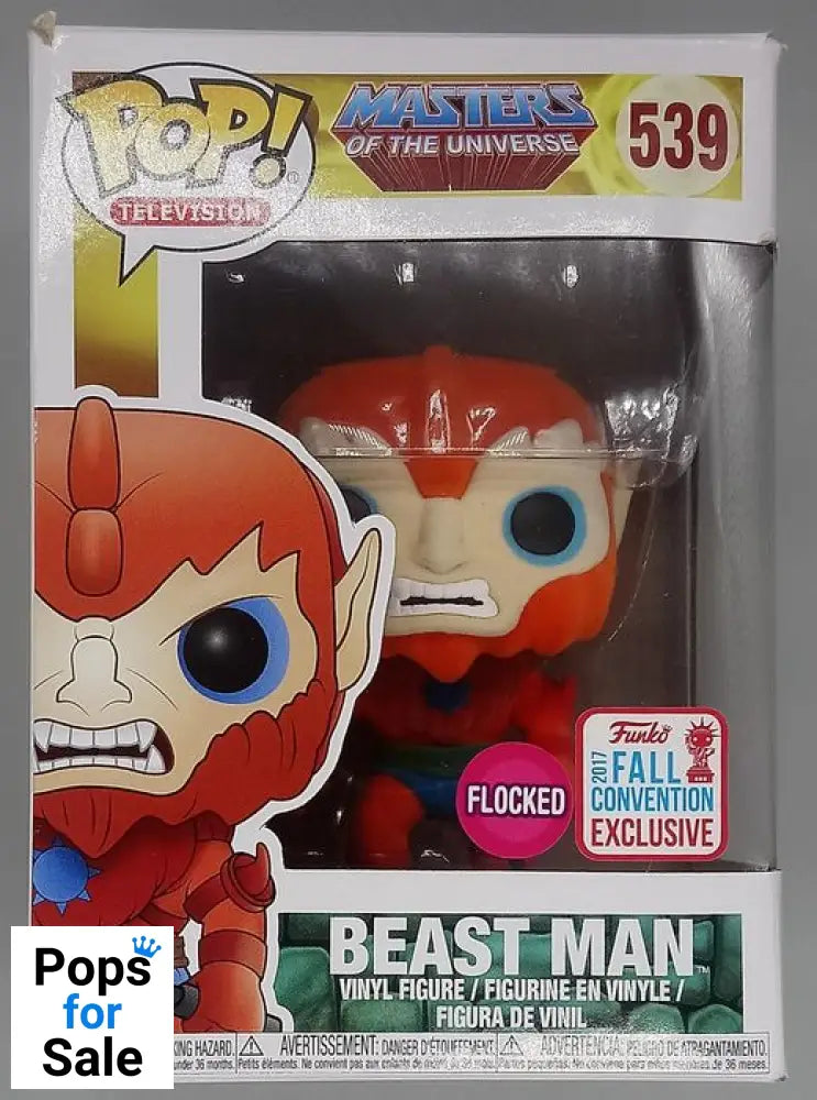 #539 Beast Man - Flocked - Masters Of The Universe - 2017 Co Funko POP