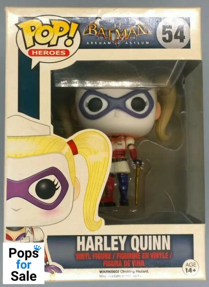 #54 Harley Quinn Nurse - DC Batman Arkham Asylum Box Damaged Funko POP