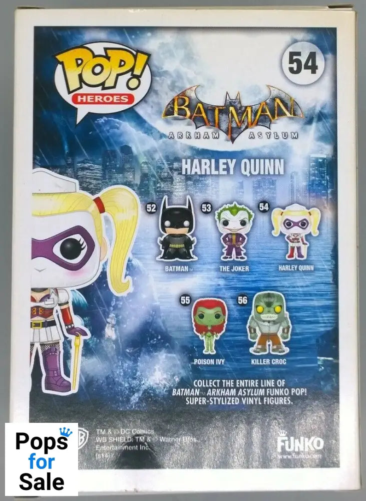 #54 Harley Quinn Nurse - DC Batman Arkham Asylum Box Damaged Funko POP