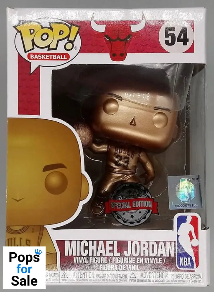 54 Michael Jordan (Slam Dunk- Bronze) NBA Chicago Funko POP - Box Damaged