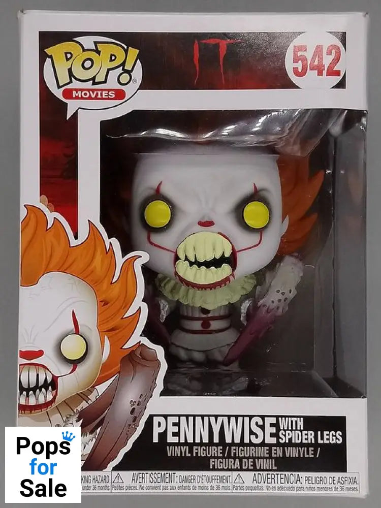 #542 Pennywise (with Spider Legs) - Horror - IT - Box Damaged Funko POP