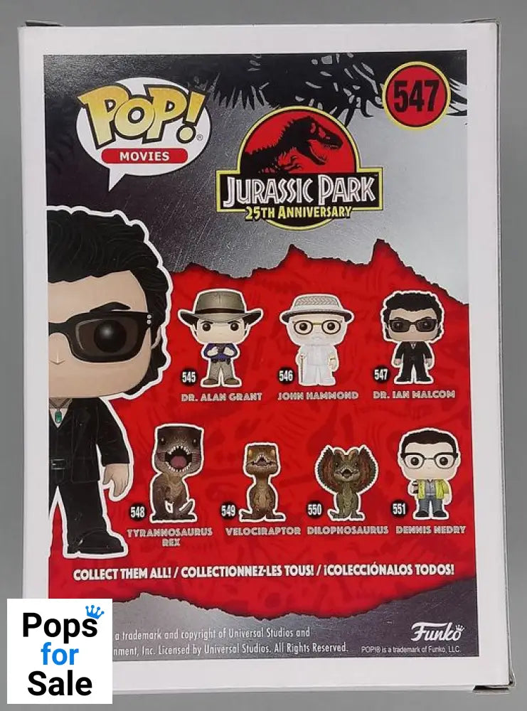 #547 Dr. Ian Malcolm - Jurassic Park 25th Anniversary Funko POP