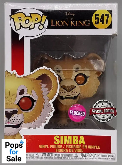 #547 Simba - Flocked - Disney The Lion King - Box Damaged Funko POP