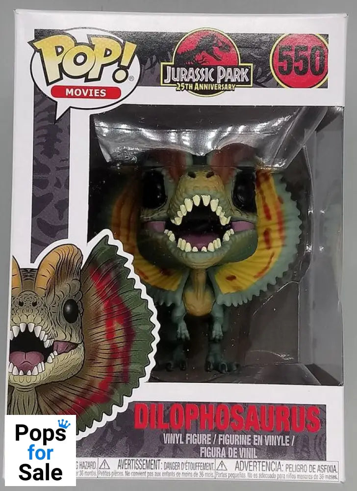 #550 Dilophosaurus - Jurassic Park - Box Damaged Funko POP