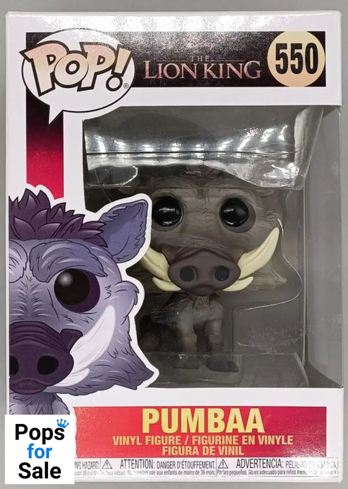 #550 Pumbaa - Disney The Lion King - Box Damaged Funko POP