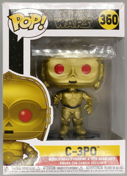360 C-3PO (Red Eyes) - Metallic - Star Wars Funko POP - Box Damaged