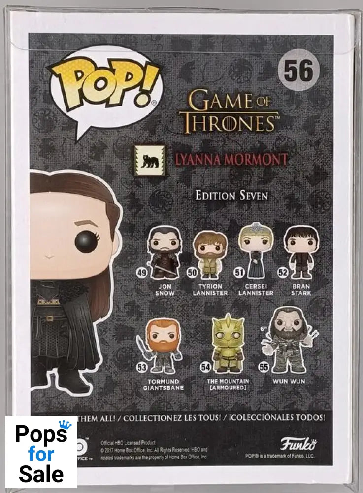 56 Lyanna Mormont - Game of Thrones 2017 Con Funko POP