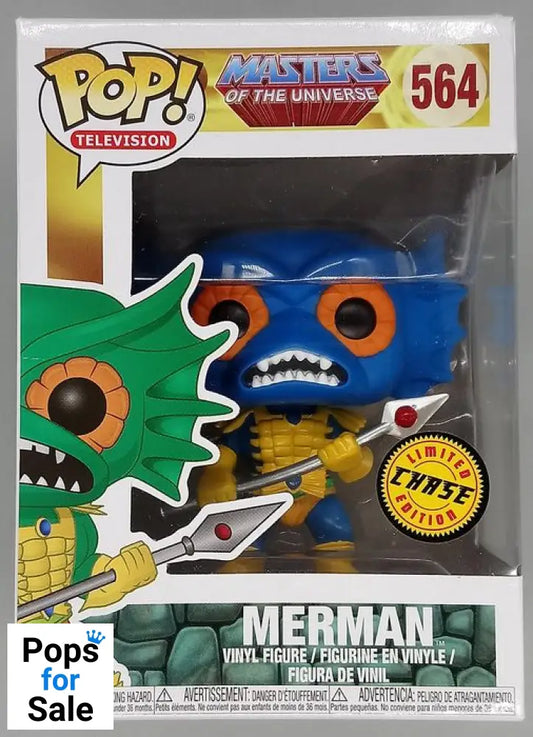 #564 Merman (Blue) Chase - Masters Of The Universe Box Damaged Funko POP