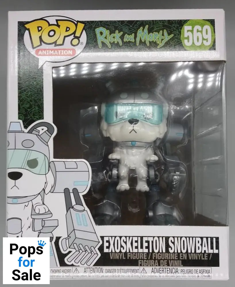 #569 Exoskeleton Snowball 6 Inch - Rick and Morty Box Damaged Funko POP