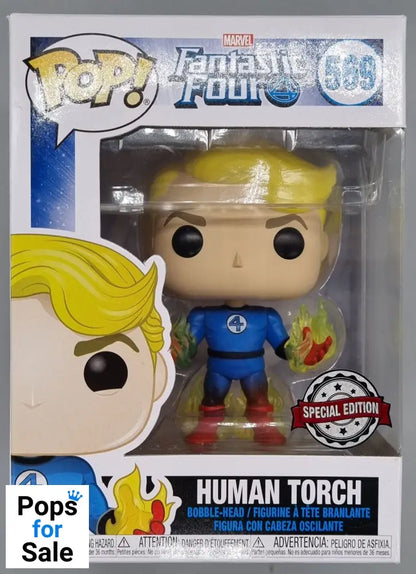 #569 Human Torch (w/ Flames) - Marvel Fantastic Four Funko POP