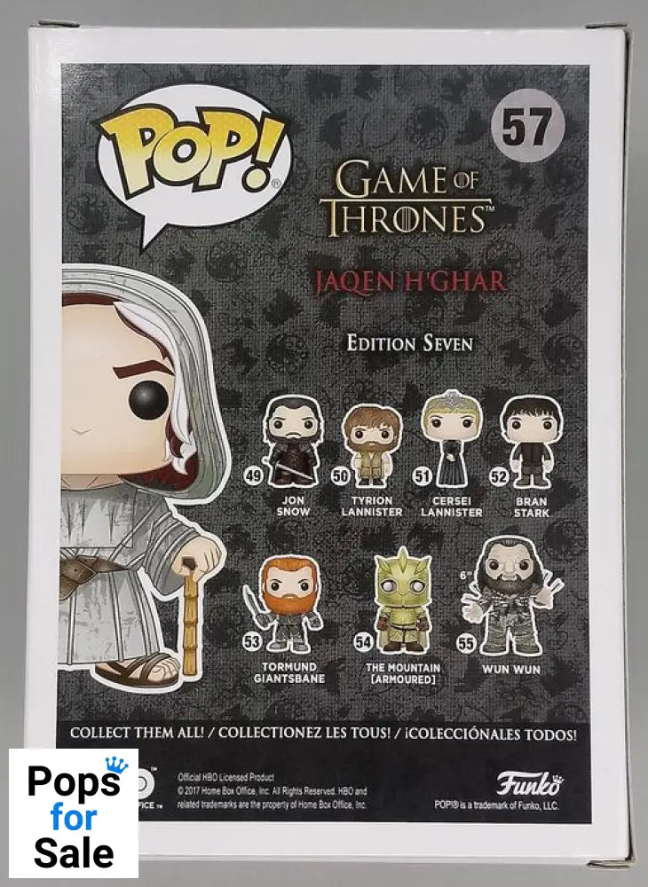 #57 Jaqen H'ghar - Game of Thrones - 2017 Con Funko POP