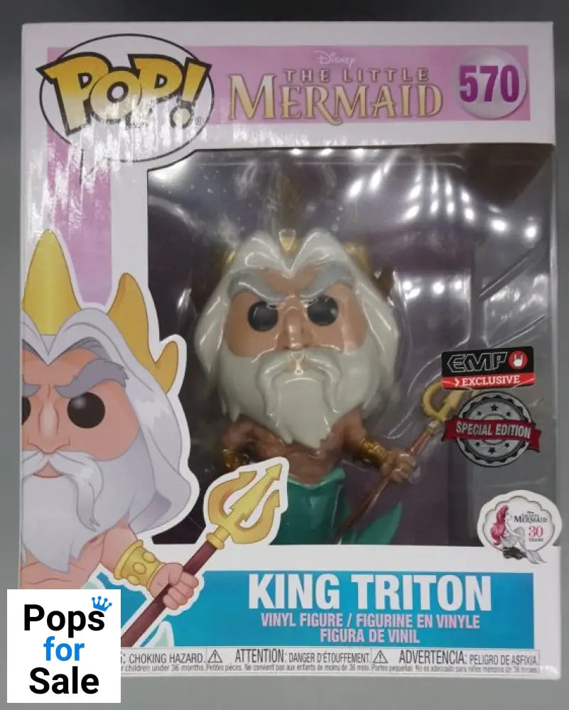 570 King Triton - 6 Inch - Disney The Little Mermaid Funko POP