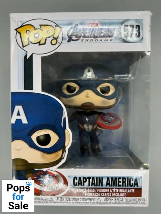 #573 Captain America Mjolnir & Broken Shield Marvel A Box Damaged Funko POP