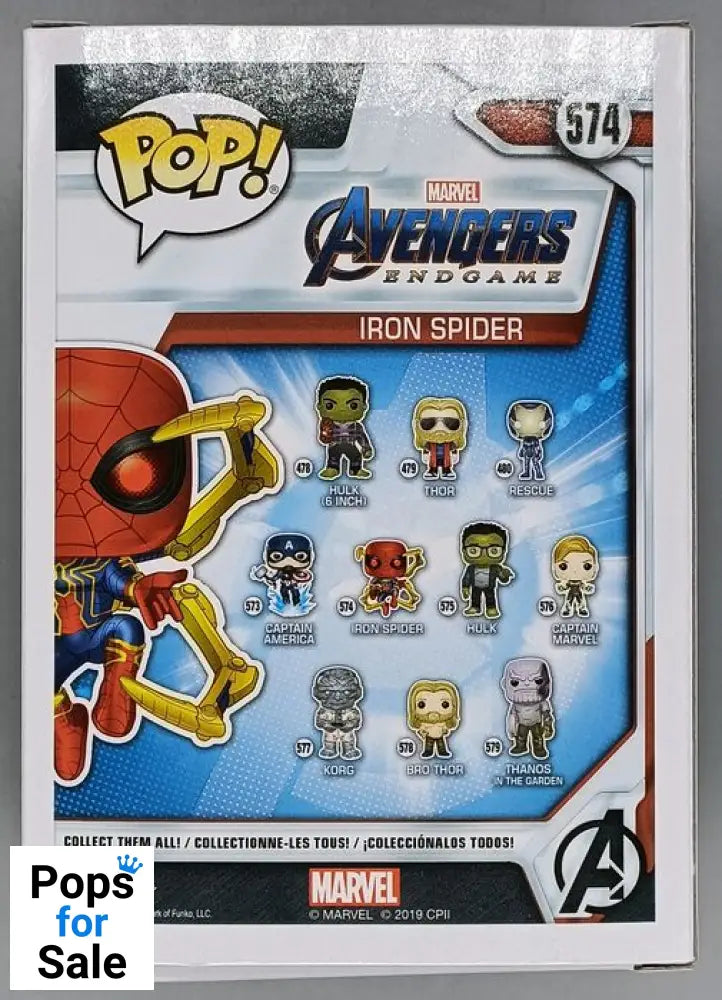 #574 Iron Spider (w/ Gauntlet) Marvel Avengers Endgame Funko POP