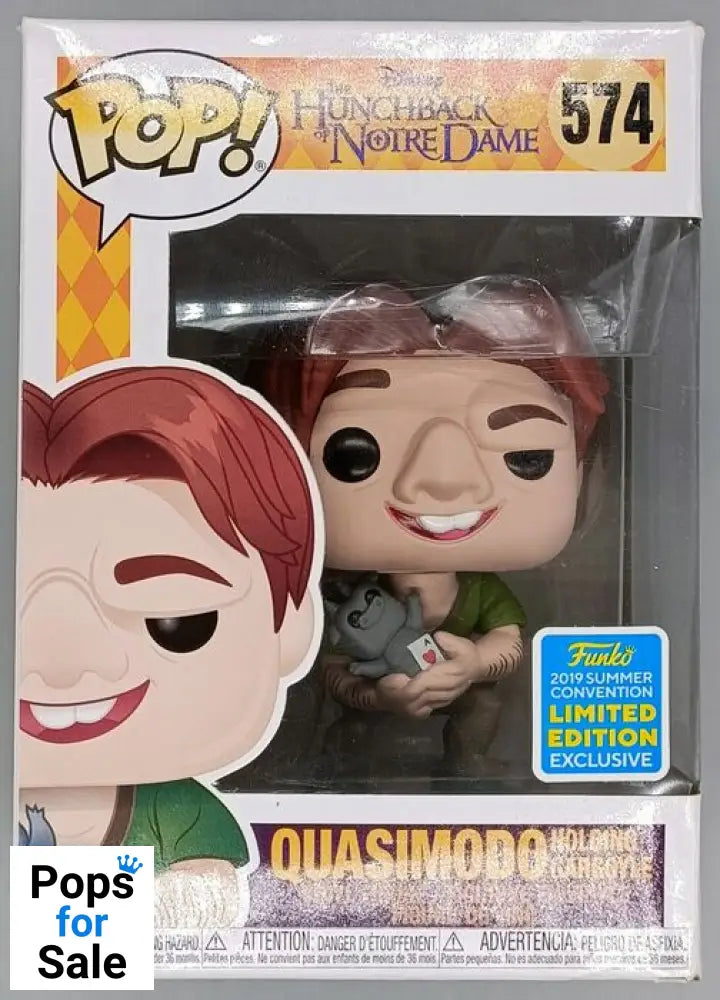 #574 Quasimodo (Holding Gargoyle) - Hunchback of Notre Dame - 2019 Con Box Damaged Funko POP