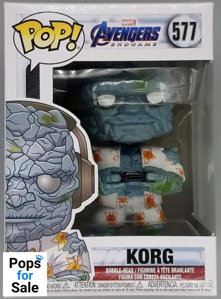 #577 Korg (Gamer) - Marvel Avengers Endgame Box Damaged Funko POP