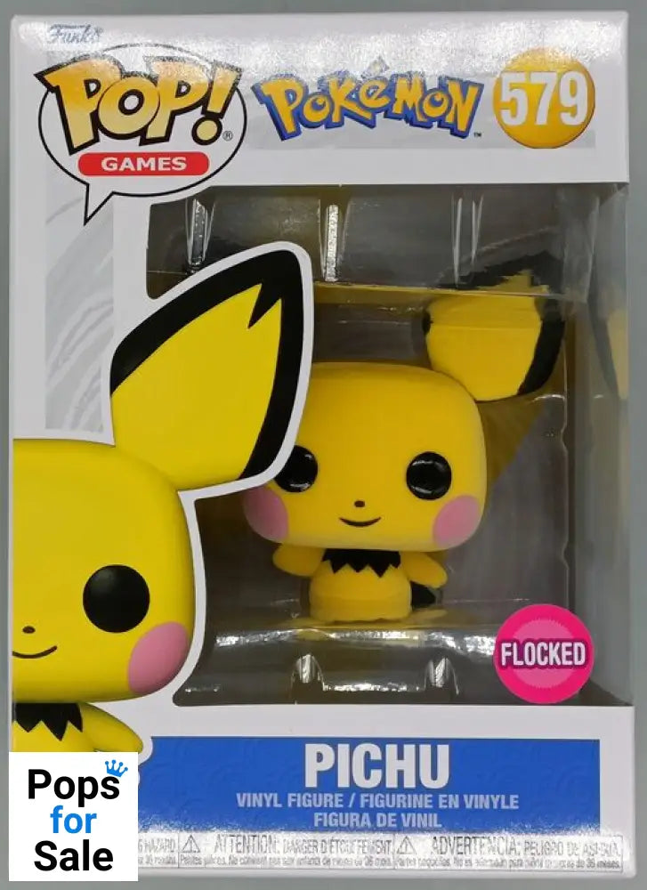 #579 Pichu - Flocked - Pokemon - Box Damaged Funko POP