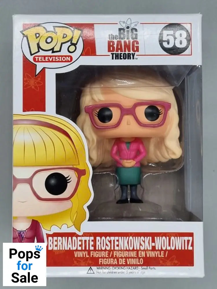 #58 Bernadette Rostenkowski-Wolowitz Big Bang Theory Box Damaged Funko POP