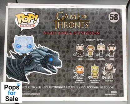 58 Night King & Icy Viserion Glow Game of Thrones Funko POP - Box Damaged
