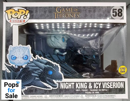58 Night King & Icy Viserion Glow Game of Thrones Funko POP - Box Damaged