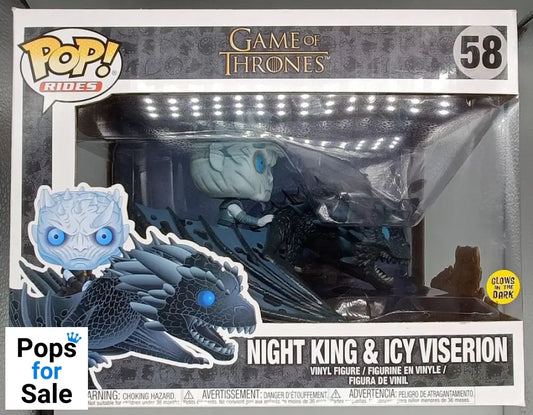 58 Night King & Icy Viserion Glow Game of Thrones Funko POP - Box Damaged