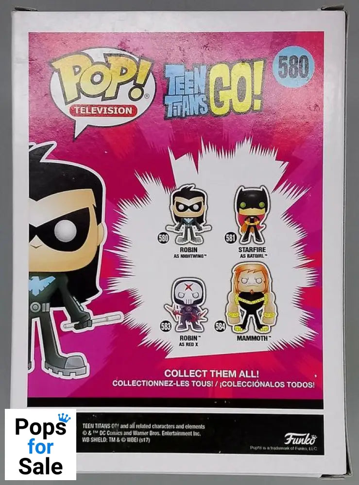 580 Robin as Nightwing - Teen Titans Go! - Funko POP - Box Damaged